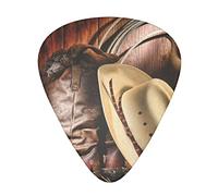 Cowboy Black Hat Western Boots plettri per chitarra, confezione da 12 suoni chiari tra cui sottili, medie, pesanti specificazioni, accessori per ukulele per chitarra