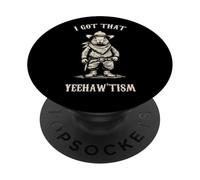 Cowboy Capybara Ho ottenuto che l'austismo YEE HAW TISM sa PopSockets PopGrip Adesivo