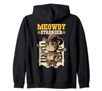 Cowboy Cat Meowdy Stranger Sheriff Cat Felpa con Cappuccio