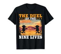 Cowboy Cats Duello Delle Nove Vite Maglietta