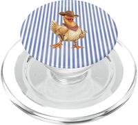 Cowboy Chicken Western Stripe Graphic Illustration PopSockets PopGrip per MagSafe