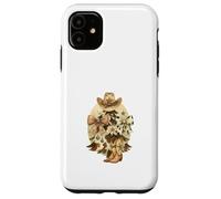 Cowboy Christmas Tree Western Hat & Boots Watercolor Custodia per iPhone 11