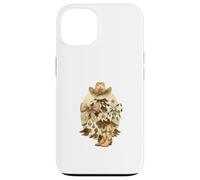 Cowboy Christmas Tree Western Hat & Boots Watercolor Custodia per iPhone 13