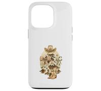 Cowboy Christmas Tree Western Hat & Boots Watercolor Custodia per iPhone 13 Pro