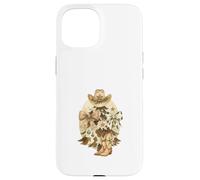 Cowboy Christmas Tree Western Hat & Boots Watercolor Custodia per iPhone 15