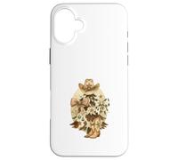Cowboy Christmas Tree Western Hat & Boots Watercolor Custodia per iPhone 16 Plus