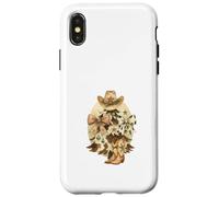 Cowboy Christmas Tree Western Hat & Boots Watercolor Custodia per iPhone X/XS