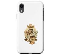Cowboy Christmas Tree Western Hat & Boots Watercolor Custodia per iPhone XR