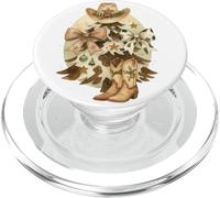 Cowboy Christmas Tree Western Hat & Boots Watercolor PopSockets PopGrip per MagSafe