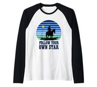 Cowboy Core SEGUI LA Tua Stella Maglia con Maniche Raglan