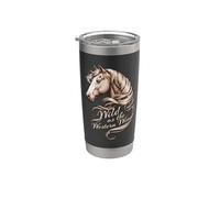 COWBOY CORE WILD COME IL CAVALLO DEL VENTO OCCIDENTALE Bicchiere termico in acciaio inox doppia parete