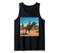 Cowboy Corgi Equitazione Un T-Rex Attraverso Il Deserto Canotta