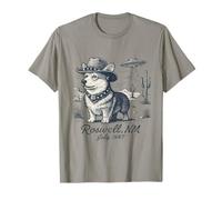 Cowboy Corgi UFO Incontro Roswell Nuovo Messico Stile Retrò Maglietta