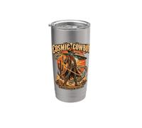 Cowboy Cosmico: Umorismo Retro Sci-Fi Intergalattico Bicchiere termico in acciaio inox doppia parete