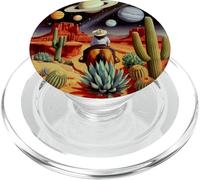 Cowboy Deserto Pianeti Spazio Occidentale Surreale Cosmico Paesaggio PopSockets PopGrip per MagSafe