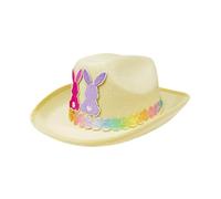 Cowboy Easter Hat With Bunny Ears, Cute Kids Cowgirl Costume Hat, Fun Party Dress Up Accessory For Easter Celebration, Birthday, Carnival, Family Gatherings, Holiday Party Costume For Girls Boys