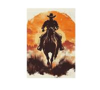 Cowboy Equitazione Bandiera Giardino per Decorazione Esterna Verticale Doppio Lato 30x45 Pollice Bandiera Yard Decorazione