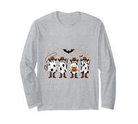 Cowboy Fantasma Halloween Ghoul Design Divertente Cowgirl Cowboy Maglia a Manica