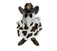 Cowboy Ghost Figurines - Cowboy Ghost with Boot | Spook Resin Statue And Hat Crafts | Cute Sculpture Decor for Halloween Mantle Fireplace Tabletop Home Indoor Outdoor Garden Tiered Tray
