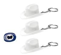 Cowboy Hat Bottle Opener Keychain, Portable 2-in-1 Key Ring Accessory for Parties, BBQ, Bar Decor, Fun Gift Idea (E)