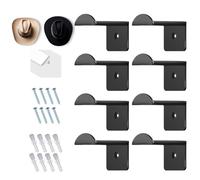 Cowboy Hat Hooks For Wall Adhesive - 2.8 Inch Wide Brim Holder, Hat Organizer Rack, 8 Pack Storage Hanger | Space Saving Display Accessory for Baseball Cowboy Cap Rack Multi-Purpose Organization