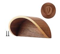 Cowboy Hat Hooks, Wall Hat Rack, Wide Brim Organizer, Wooden Construction Wall-Mounted Design, Entryway Mudroom Storage, 13,8 x 7 x 8 cm, 5,43 x 2,76 x 3,15 pollici Natural Wood, 1 pezzo