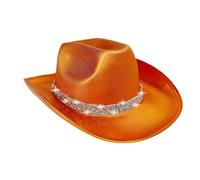 Cowboy Hat - Western Cowgirl Hat | Bling Glitter FENTA CAPABORA COBBOY | Accessorio Per Costumi Da Discoteca Per Halloween, Spettacolo Sul Palco, Gioco Di Ruolo, Festa, Festival, Tema Occid