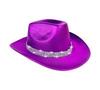 Cowboy Hat - Western Cowgirl Hat | Bling Glitter FENTA CAPABORA COBBOY | Accessorio Per Costumi Da Discoteca Per Halloween, Spettacolo Sul Palco, Gioco Di Ruolo, Festa, Festival, Tema Occid