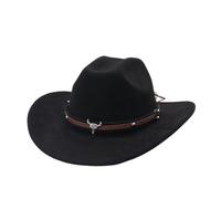 Cowboy Hats for Men And Women, Felt Jazz Hats, Wide Brim Design, Retro Ranch Style, Western Theme Party Accessories, Suitable for all Kinds of Outdoor Activities(Black)