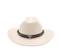 Cowboy Hats for Men And Women, Felt Jazz Hats, Wide Brim Design, Retro Ranch Style, Western Theme Party Accessories, Suitable for all Kinds of Outdoor Activities(Beige)