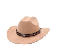 Cowboy Hats for Men And Women, Felt Jazz Hats, Wide Brim Design, Retro Ranch Style, Western Theme Party Accessories, Suitable for all Kinds of Outdoor Activities(Khaki)