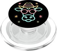 Cowboy - Occhiali da sole rotondi con immagine occidentale, motivo animale, colore: Rosa PopSockets PopGrip per MagSafe