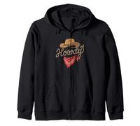 Cowboy Occidentale Howdy Felpa con Cappuccio