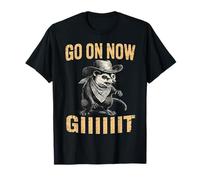 Cowboy Opossum Vintage Vai avanti ora Git Western Paese opossum Maglietta