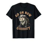 Cowboy Opossum Vintage Vai avanti ora Git Western Paese opossum Maglietta