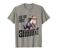 Cowboy Opossum Vintage Vai avanti ora Git Western Paese opossum Maglietta