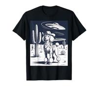 Cowboy Poodle Dog Vintage Western Retro 90s Style Maglietta