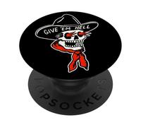 Cowboy Reaper Skull x Give em 'Hell Tradizionale Tatuaggio Flash PopSockets PopGrip Adesivo