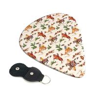 Cowboy Ride Horse plettri per chitarra, 6 pezzi, stampa fronte/retro, adatti per chitarre acustiche, elettriche e bassi, inclusi 0,46 mm, 0,71 mm, 0,96 mm
