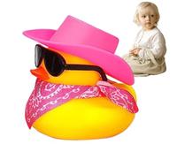 Cowboy Rubber Duck - Bath Toy, Fun Figurine di divertente | Decorazione di sceriffo anatre, novità di anatroching selvatico, collezione da bagno del bagno, favore della fest