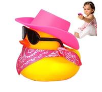 Cowboy Rubber Duck - Cool Car Dashboard Ornament With Western Hat Design, C
