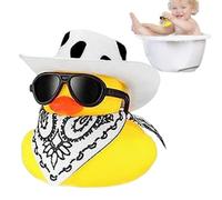 Cowboy Rubber Duck For Car - Cool Car Duck Ornament, Ornament For Dashboard