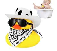 Cowboy Rubber Duck - Paperella Di Gomma Con Cappello Da Cowboy | Divertente Papera Di Gomma Per Il Bagno | Galleggiante Giocattolo Da Bagno Con Per Auto Divertente | Fantastico Ornamento Per Cr