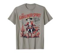 Cowboy Scheletro con Revolver Wild West Pride Maglietta