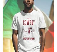 Cowboy Take Me Away Maglietta Uomo Stile Western Moda Estiva Casual T Shirt Regalo Creativo Giovani Vintage Offerta Speciale Outfit Unico L,M,S,XL,XXL,XXXLTessuto in maglia