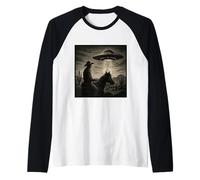 Cowboy Tramonto UFO Incontro Maglia con Maniche Raglan
