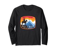 Cowboy Tutto ciò di Cui Ho Bisogno è Un Cavallo Maglia a Manica