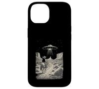Cowboy UFO Alien Incontro Cavallo Retro Deserto Occidentale Custodia per iPhone 14