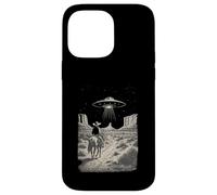 Cowboy UFO Alien Incontro Cavallo Retro Deserto Occidentale Custodia per iPhone 14 Pro Max