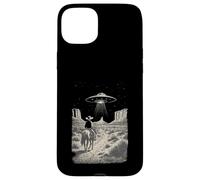 Cowboy UFO Alien Incontro Cavallo Retro Deserto Occidentale Custodia per iPhone 15 Plus